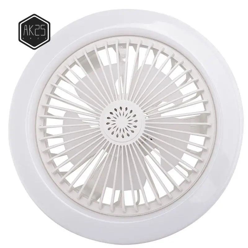 

Потолочный вентилятор AK25-E27 с подсветкой, закрытый низкопрофильный светильник-вентилятор, электрический вентилятор с поворотным держателем лампы