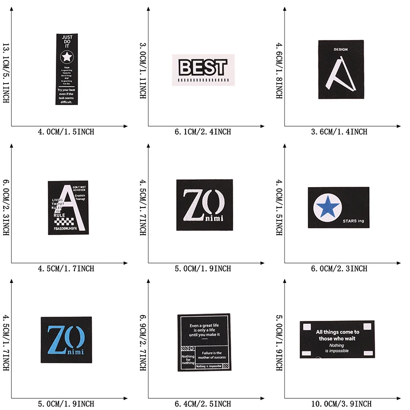 13 Stück schwarze Buchstaben-Aufkleber, selbstklebende Bügelbilder für Kleidung, Glücksbringer-Aufkleber-Set, Parches, DIY-Jacken, Großpackung – Detail 2