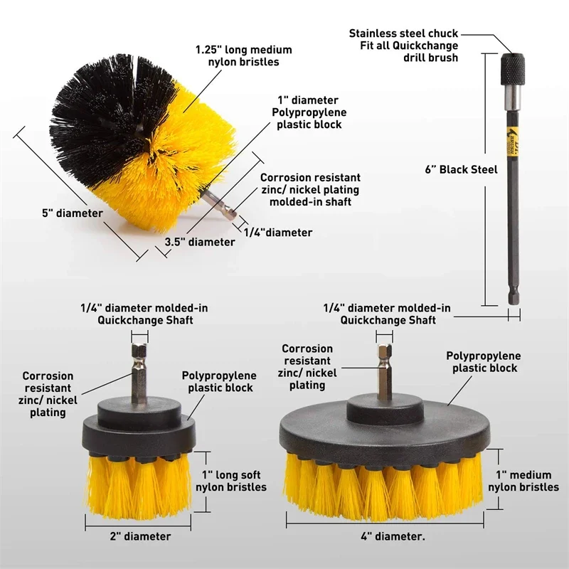 Imagem -03 - Conjunto de Fixação de Escova de Purificador Elétrico Polidor Kit de Limpeza de Banheiro com Extensor Ferramentas de Limpeza de Cozinha