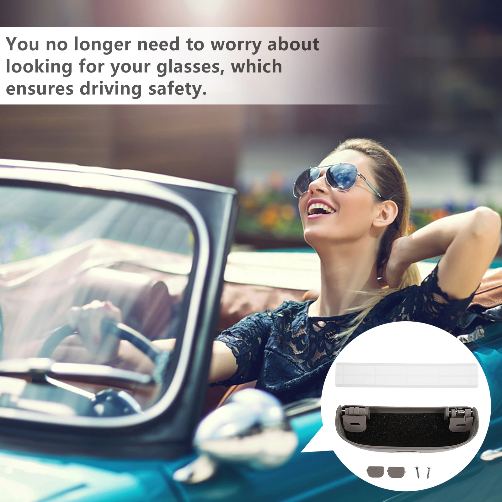 

Universal Car Sunglasses Box Eyeglasses Container Glasses Storage Organizer For Most Vehicles Durable Easy Installation