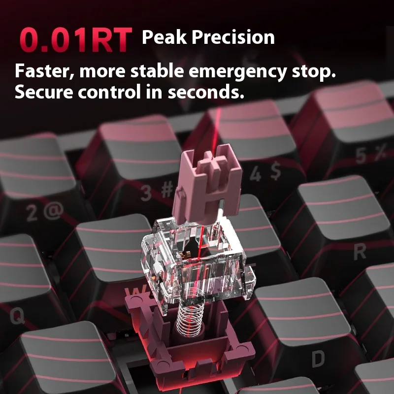 Keyboard Gaming Langtu MC68 dengan Sakelar Magnetik 8KHz, Layout 65%, Keycaps PBT, Sensor Hall RGB, Keyboard Ergonomis untuk FPS dan E-Sports PC