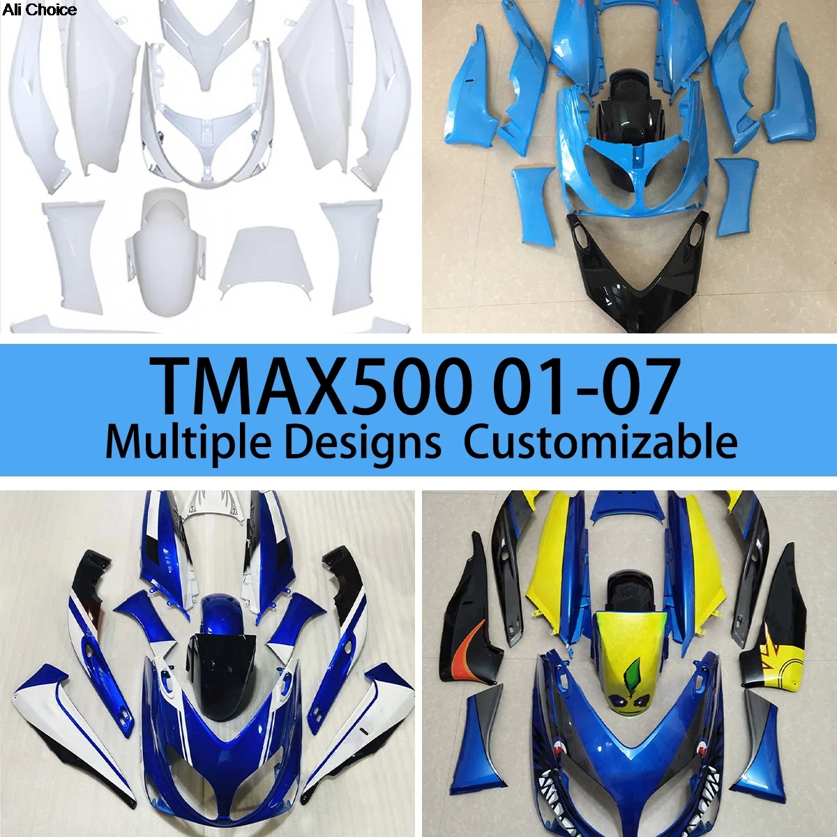 

Plastic Fairing Kit Motorcycle TMAX500 2001 2002 2003 2004 2005 2006 2007 Free Custom ABS Fairings Fit for YAMAHA TMAX 500