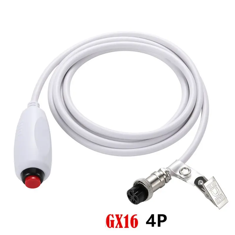 GX16 2P 4P hembra un solo botón línea de llamada de enfermera botón de llamada línea de interruptor línea de botón de llamada de emergencia con Clip de sábana 3m