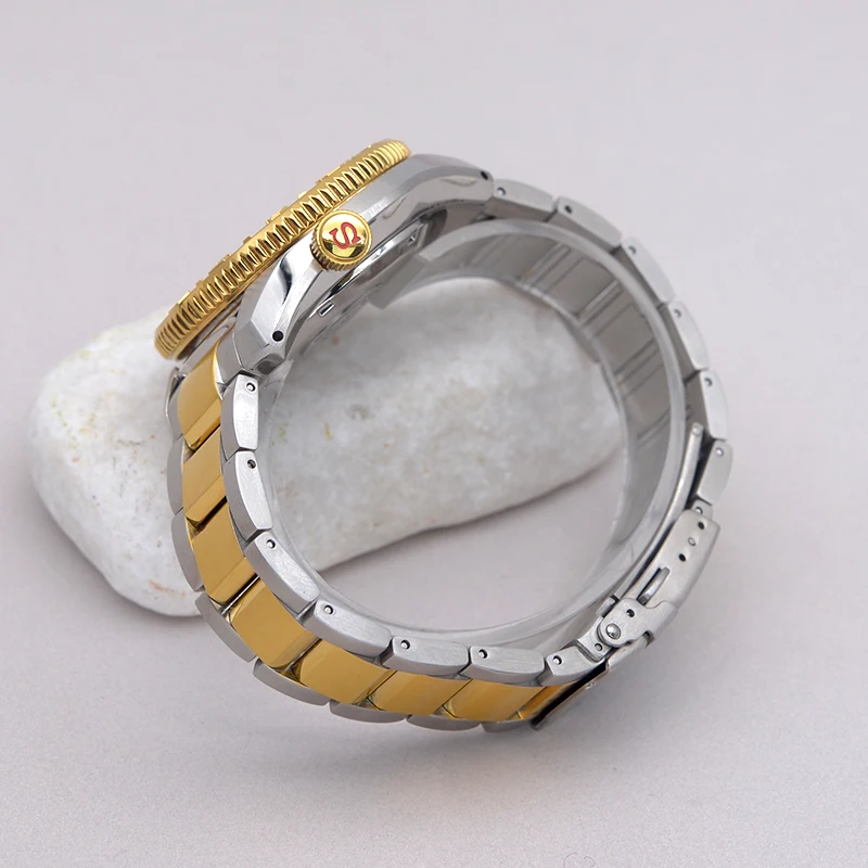 42mm srebrne etui do zegarka SPB185 SPB187 złota ramka z paskiem Seiko NH35 NH36 do naprawy zegarków części zamienne