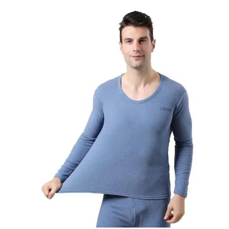 

Crew Neck Men's Underwears Sets Thermal Underwear Set Mens Stretch Long Johns Plus Size Autumn Winter Male Clothing