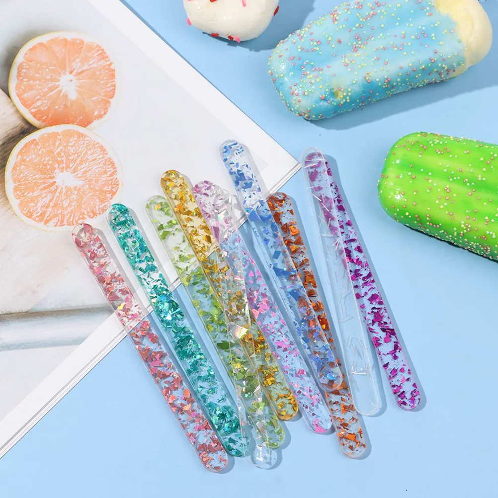 

25pcs Ice Cream Sticks Acrylic DIY Lolly Making Tools Smooth Edges Safe Kids Reusable Cleanable Ice Rods H