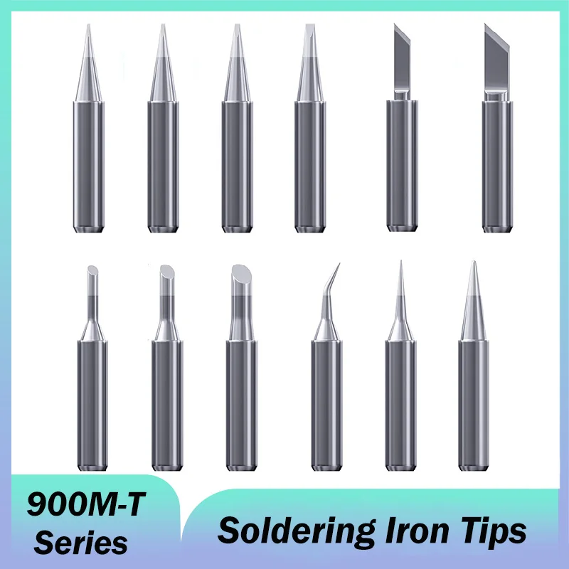 2/5/10pcs Soldering Iron Tips 900M Lead-Free Solder Iron Tip Copper Core Electric Soldering Bits for 936 Soldering Station