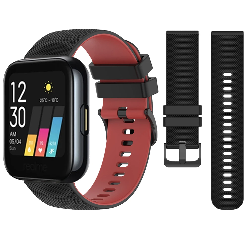 لينة سيليكون Smartwatch حزام ل Realme ساعة S برو الفرقة ، الرياضة سوار ، استبدال الملحقات ، سيليكون حزام ، 20 مللي متر ، 22 مللي متر