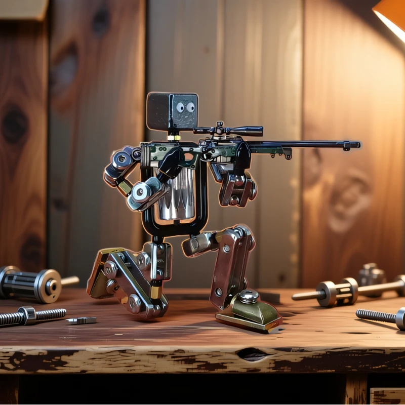 Steampunk Robot Desktop Porch Ornament, Model, Gift