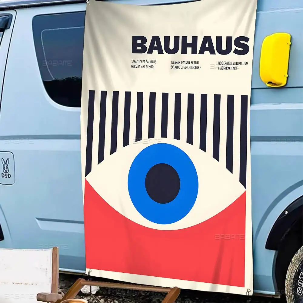 Mid Century Modern Bauhaus Abstract Geometric Anime Chart Flag for Living Room Home Dorm Decor Art Home Decor Banner