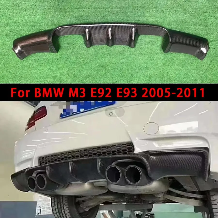 

For BMW M3 E92 E93 2005-2011 Carbon Fiber Car Rear Bumper Diffuser Rear Splitters Spoiler Back lip shunt Car Accessories