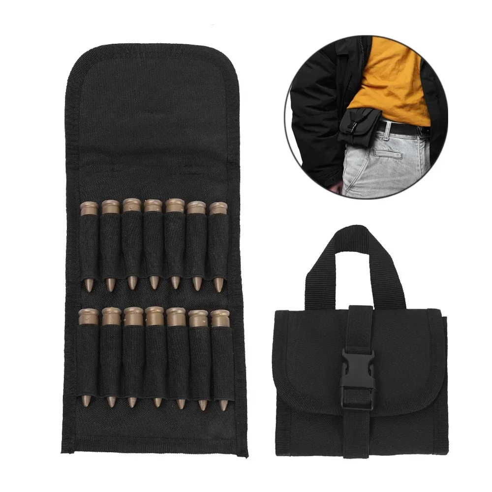 Outdoor shotgun magazine pouch, holds 14 rounds, compatible with Molle system, suitable for rifle ammunition