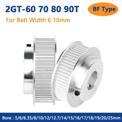 1pc 60T 70T 80T 90T 2GT Timing Pulley Bore 5 6 6.35 8 10 12 12.7-25mm for Width 6/10mm GT2 Synchronous Belt 60 70 80 90 Teeth