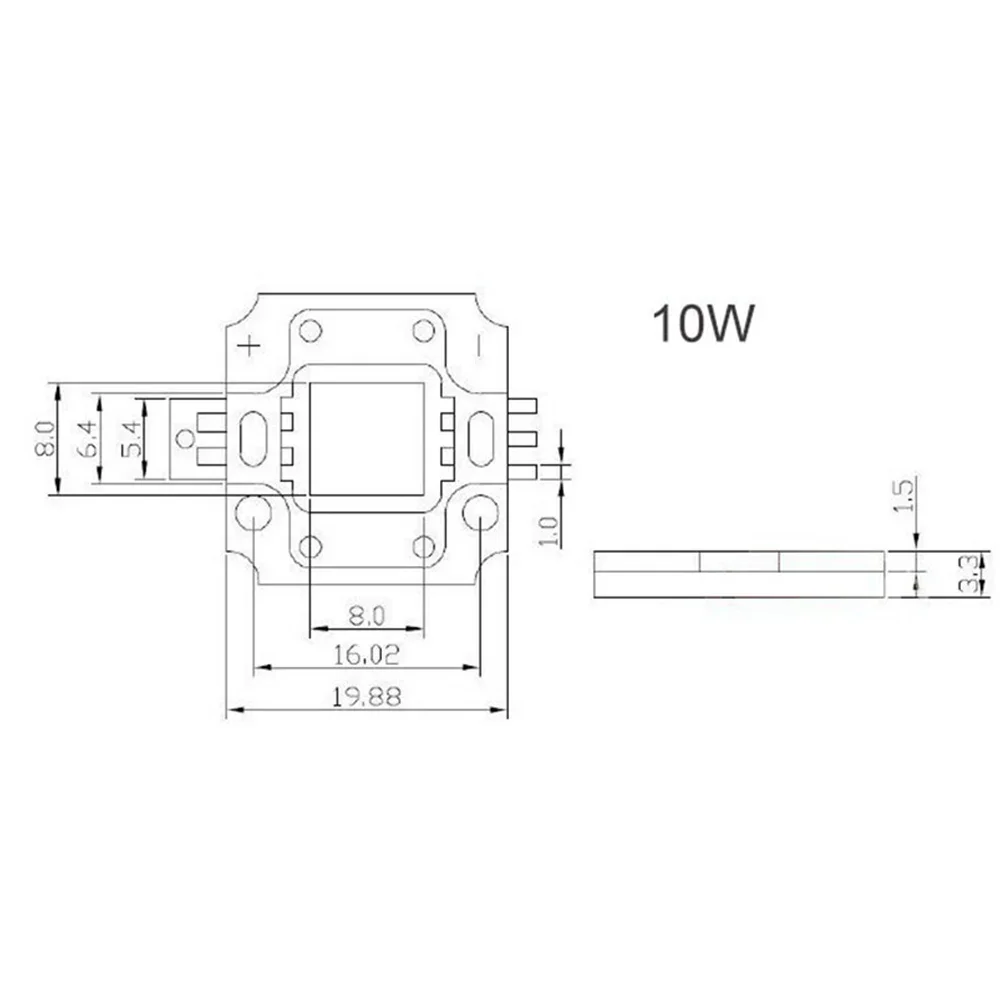 10W 850nm chip LED na podczerwień IR High Power LED Chip 850nm IR Infrared 10W Emitter Light Bead COB 850nm Night Vision CCTV Camera