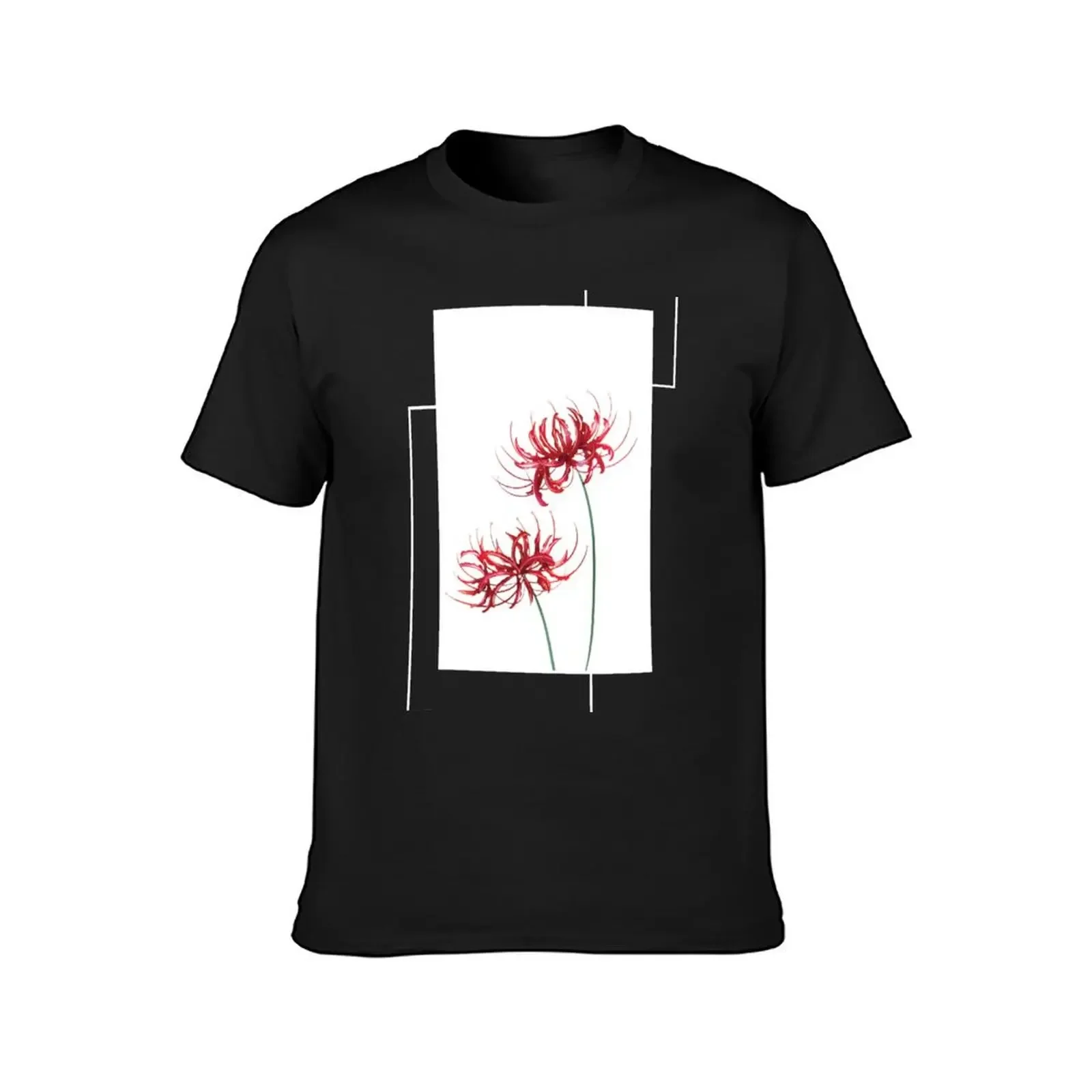 Lycoris Recoil Red Spider Lily White T-Shirt vintage plus size clothes plus size tops mens graphic t-shirts