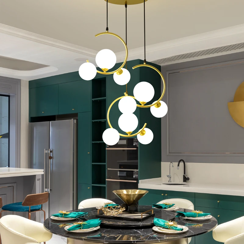 nordic lamp G9 led Modern Pendant Lights for Living room Restaurant Bedroom Glass ball Pendant Lamps AC85-260V lampara colgante