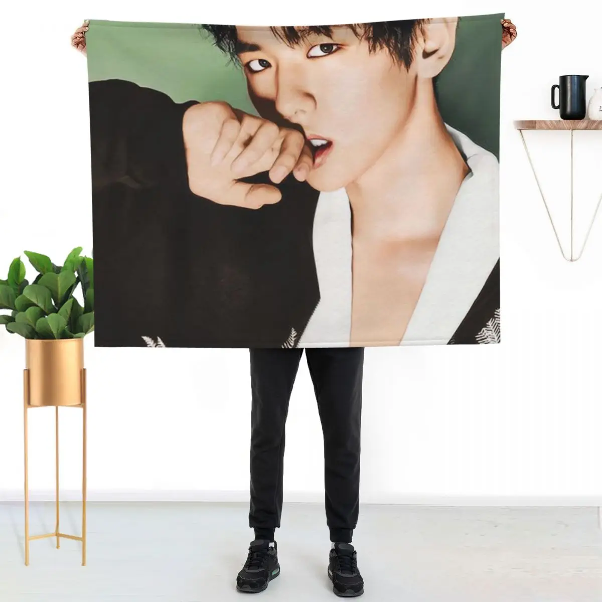 

Baekhyun Throw Blanket Ultra Soft Flannel Fleece Blanket for All Seasons
