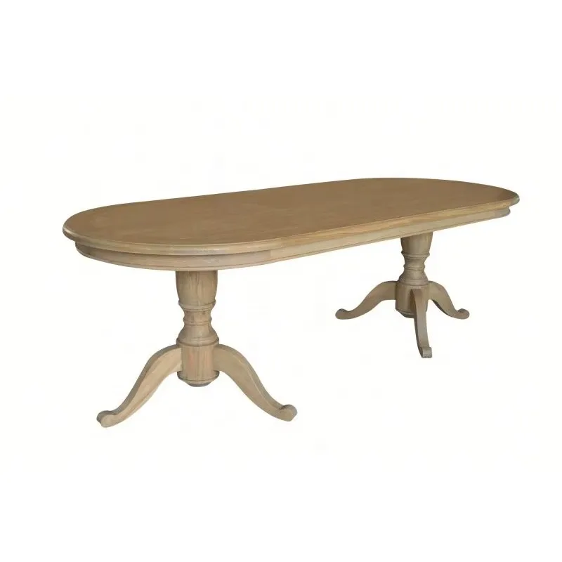 D1647-240 Antique French Traditional Solid Wood Dining Table Handmade Tripod Base Multiple Color Options Home Furniture