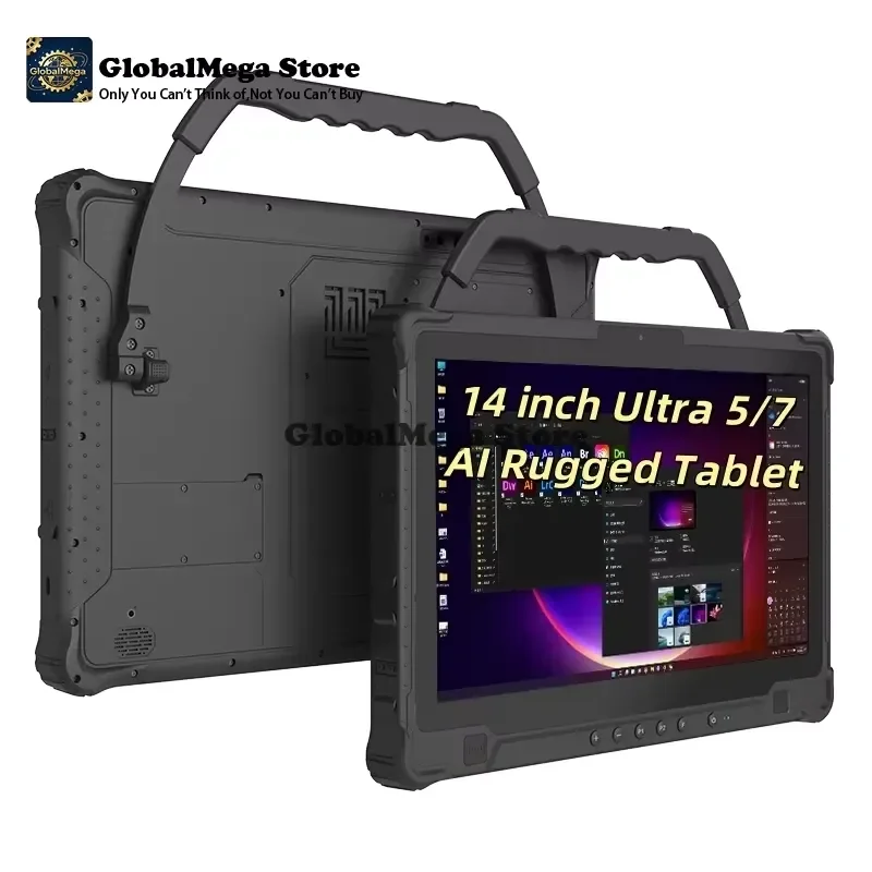 2026 Latest Rugged Windows Tablet 14 Inch 12th Gen Ultra 5 or Ultra 7 CPU 16GB or 32GB DDR5 RAM 1000 Nits Brightness