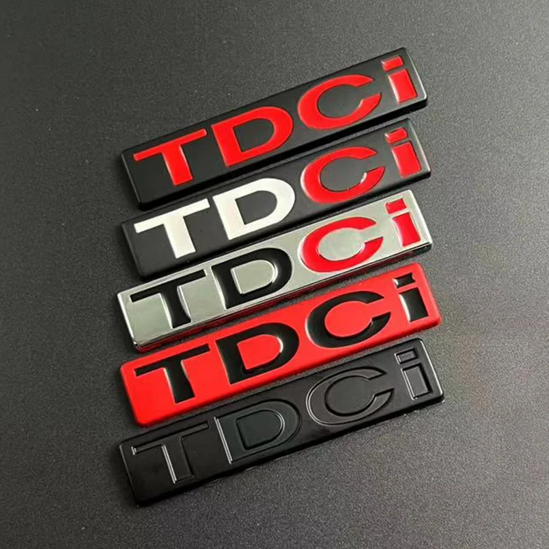 3d Metal Black Chrome Logo TDCI Emblem Car Fender Trunk Badge For Fiesta Kuga Mondeo MK3 Focus MK2 TDCI Sticker Accessorie