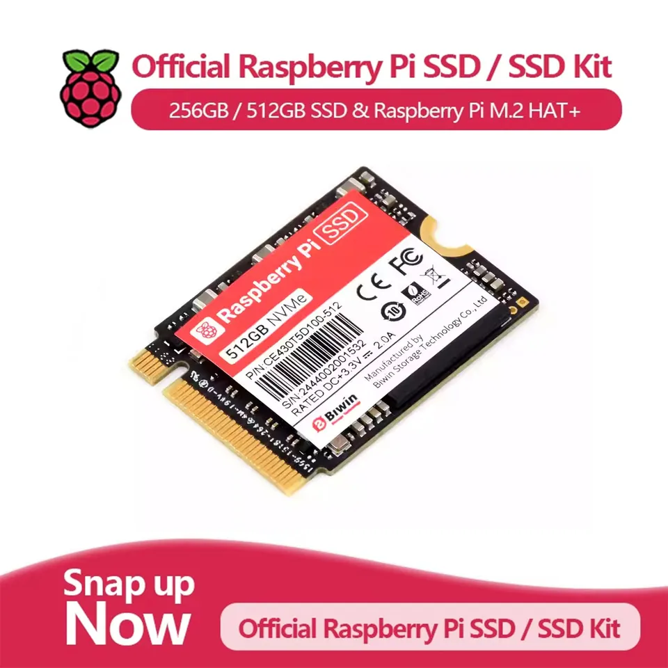 Raspberry Pi 5 Official M.2 NVME 2230 SSD Kit Raspberry Pi SSD 256