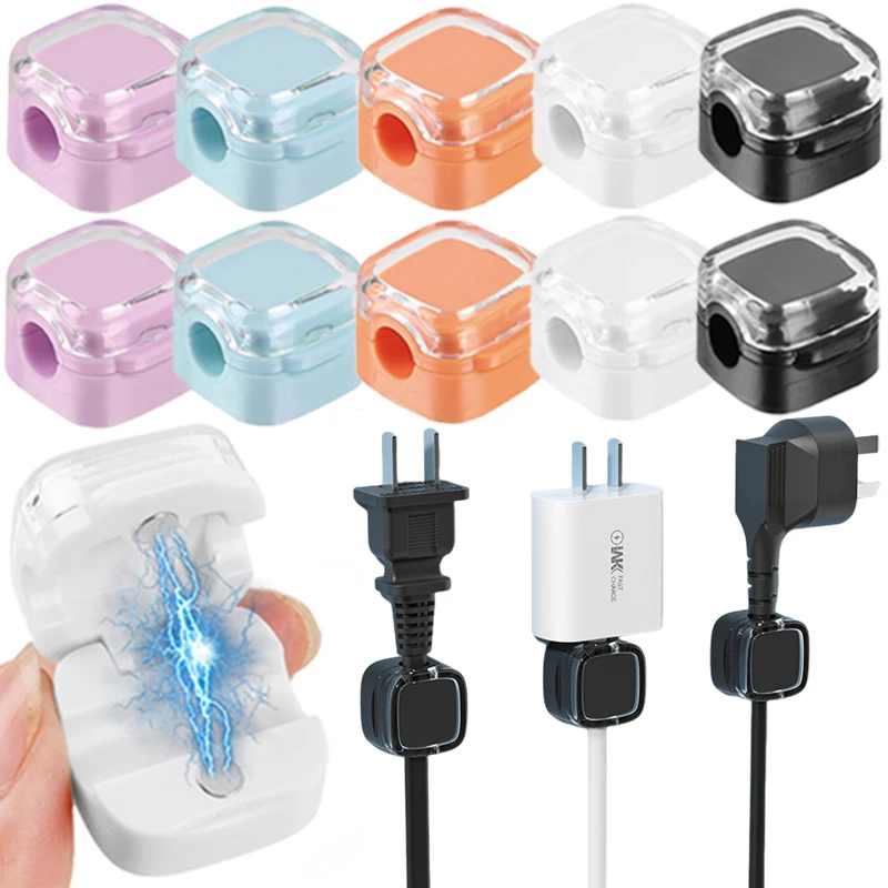 5-1Pcs Magnetic Cable Clips Smooth Adjustable Under Desk Cable Management Wire Cord Self Adhesive Tape Home Office Storage Tools