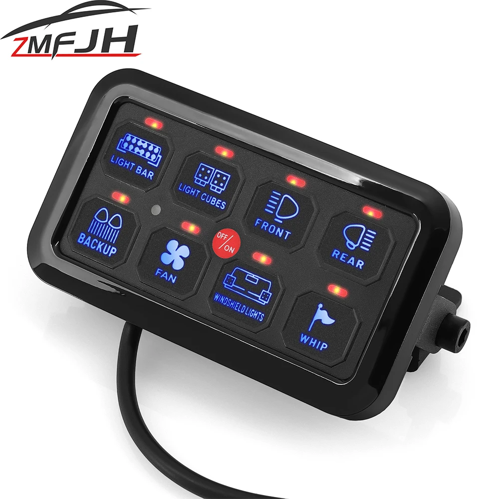 

12V 24V Switch Control Panel Circuit Control Relay System Box Slim Touch Control Panel For Car Truck UTV Caravan Camper RV SUV