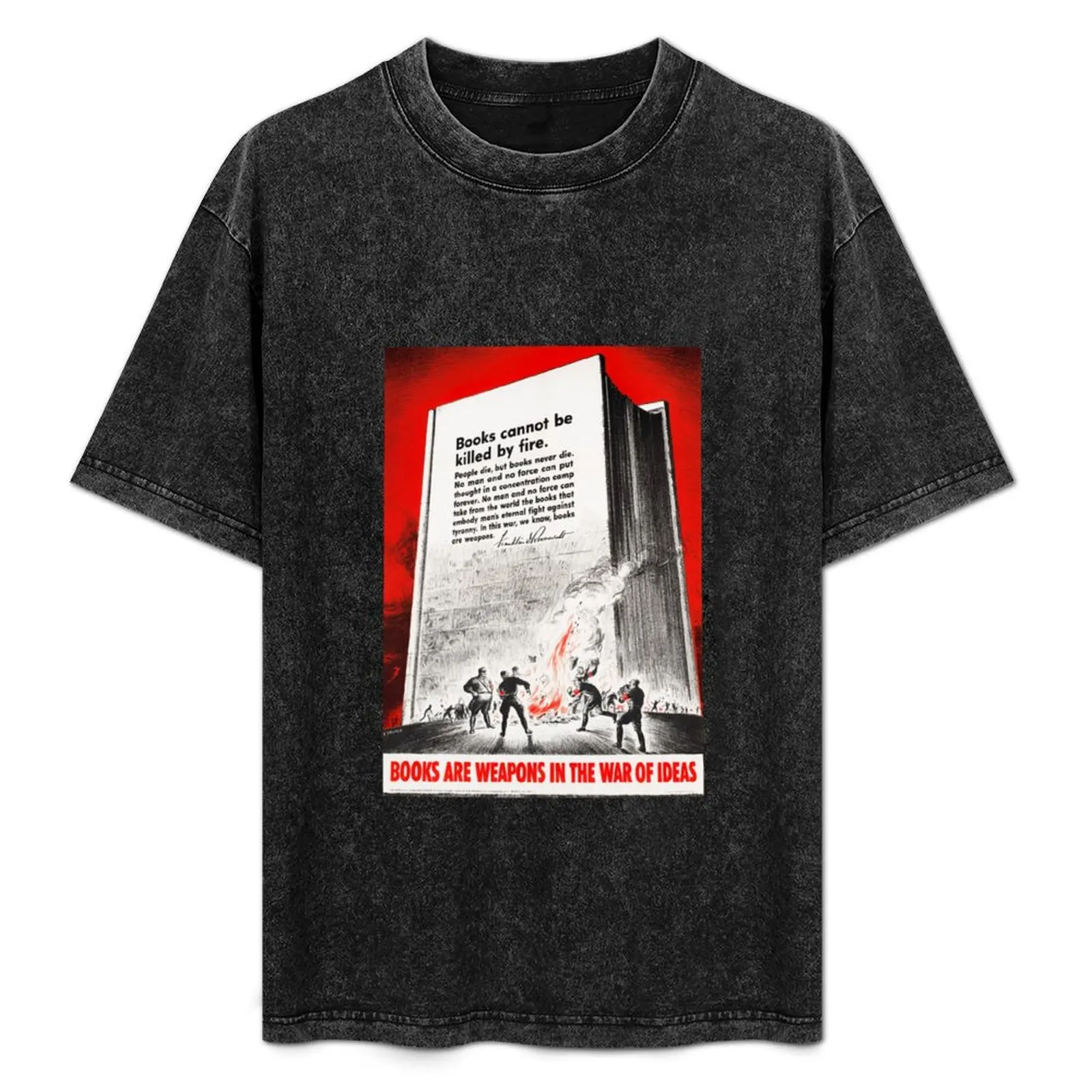 

FDR Quote On Book Burning - WW2 1942 T-Shirt High Elasticity Sports T-Shirt
