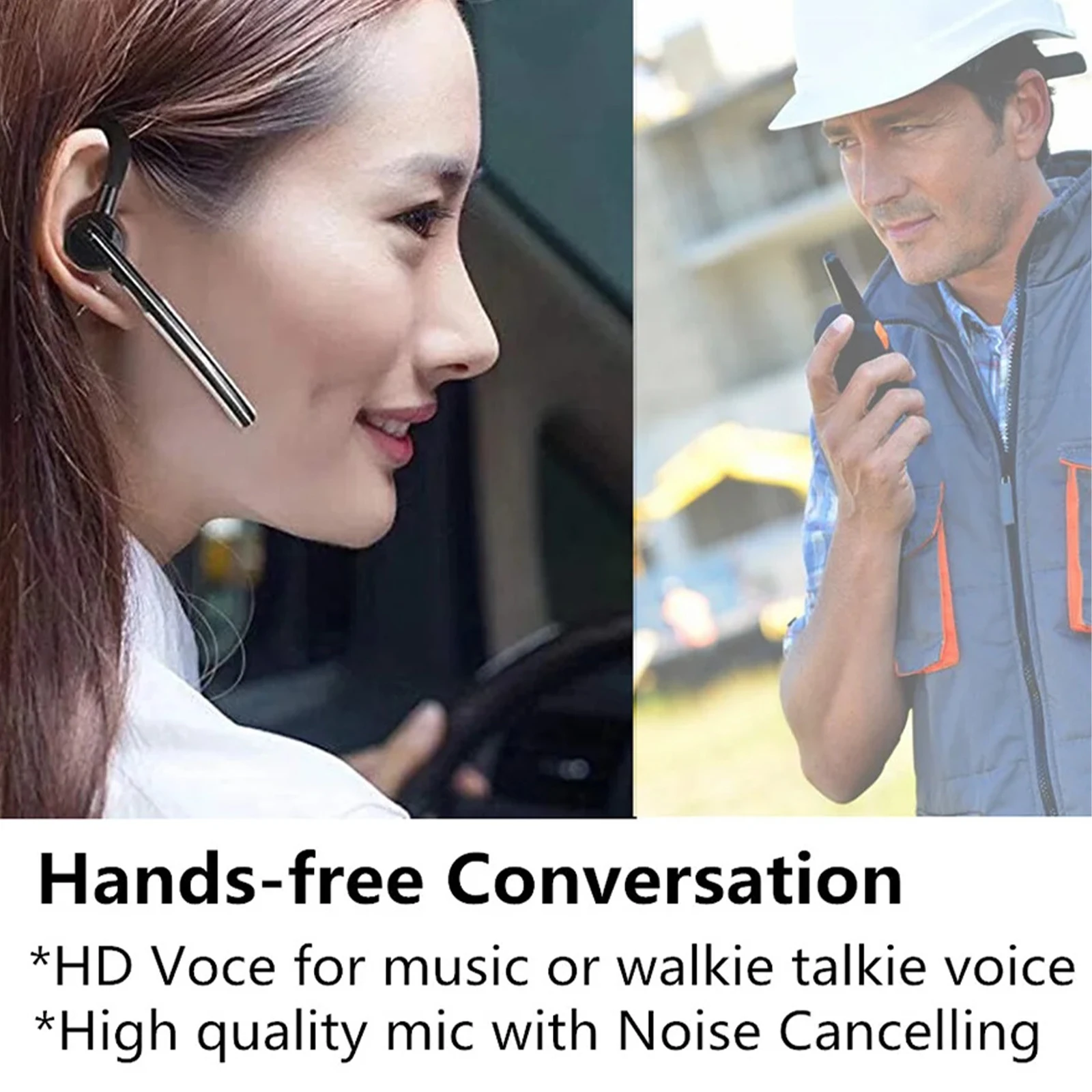 Walkie Talkie Bluetooth-Compatible Headset Handsfree PTT Earpiece Headphone for Radtel RT-490 RT-830 RT-470 RT-470X RT-890RT12