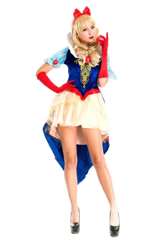 Cosplay Snow White Princess Costume Adult Women Princess Sexy Role Dress