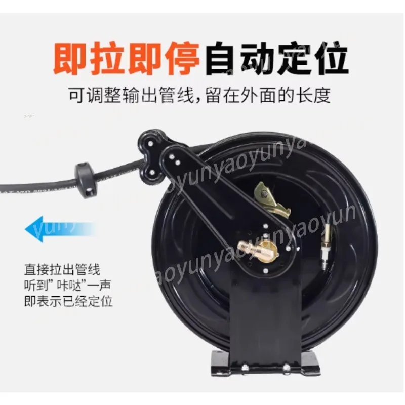 Automatic Rewind Pressure Washer Hose Reel Wall Mounted Heavy Duty for Car Detailing Home Use