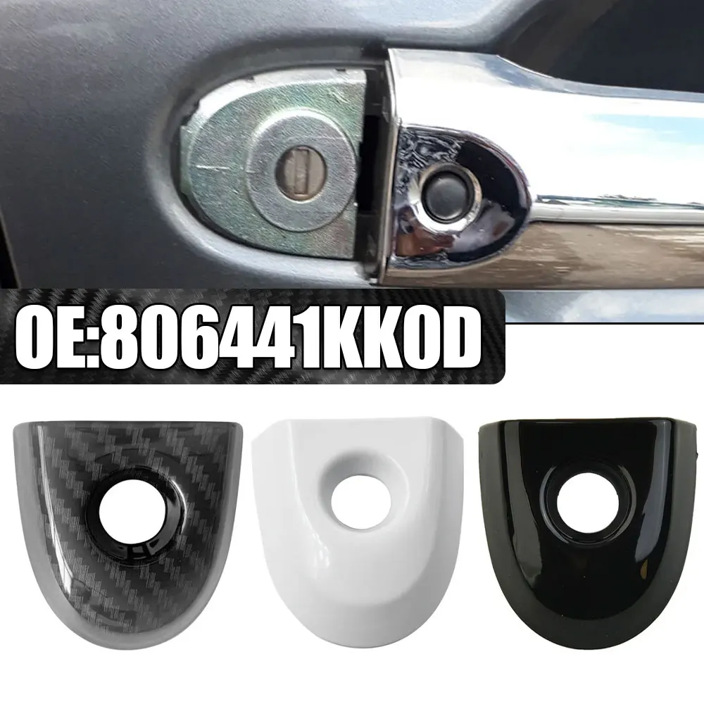 

1 пара автомобильных дверных замков с отверстием для ключа, чехлы для автоматических дверных ручек 806441KK0D для водителей Nissan Juke Micra, автомобильные аксессуары