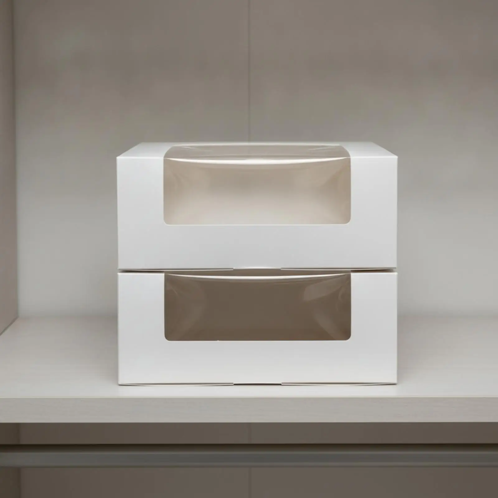 Transparent Window Hat Box for Cowboy Hat Cap Storage Foldable Tuck Flap Design Retail Display Packaging White Cardboard