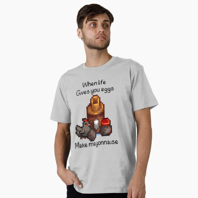 

Stardew Valley Funny Quote Gift t shirt for men 90s Videogame graphic tee Y2K Clothes 100% cotton Large size Tops S-6XL