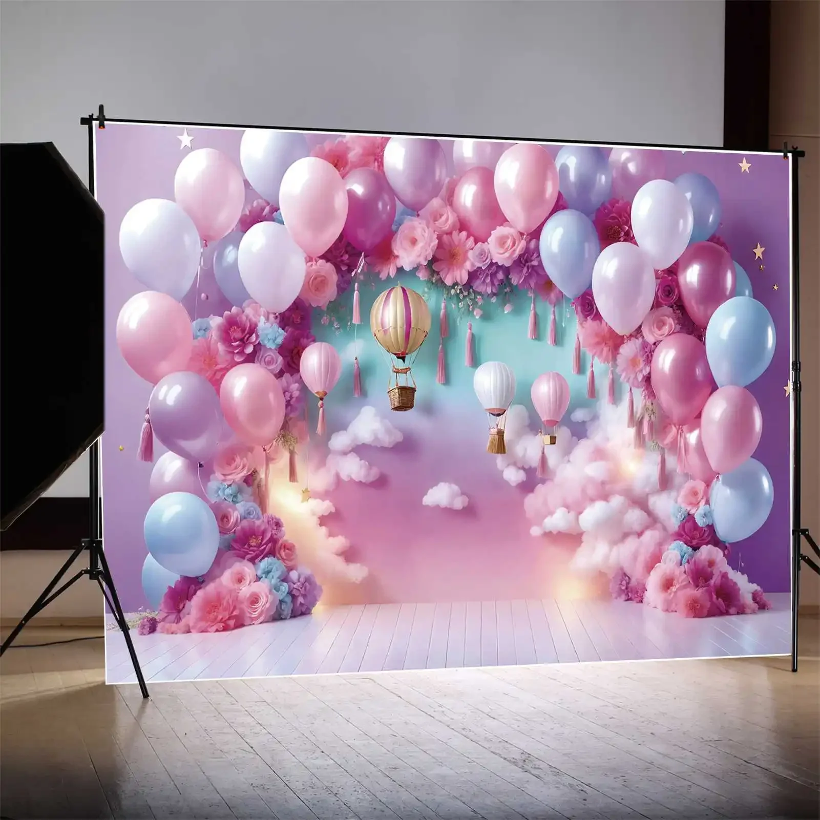 Задний фон MOON.QG для детской фотосъемки на день рождения