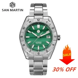 San Martin New 42mm Peacock Gemstone Dial NH35 Luxury Men Watch Automatic Mechanical Sapphire 100M Waterproof Luminous SN0130