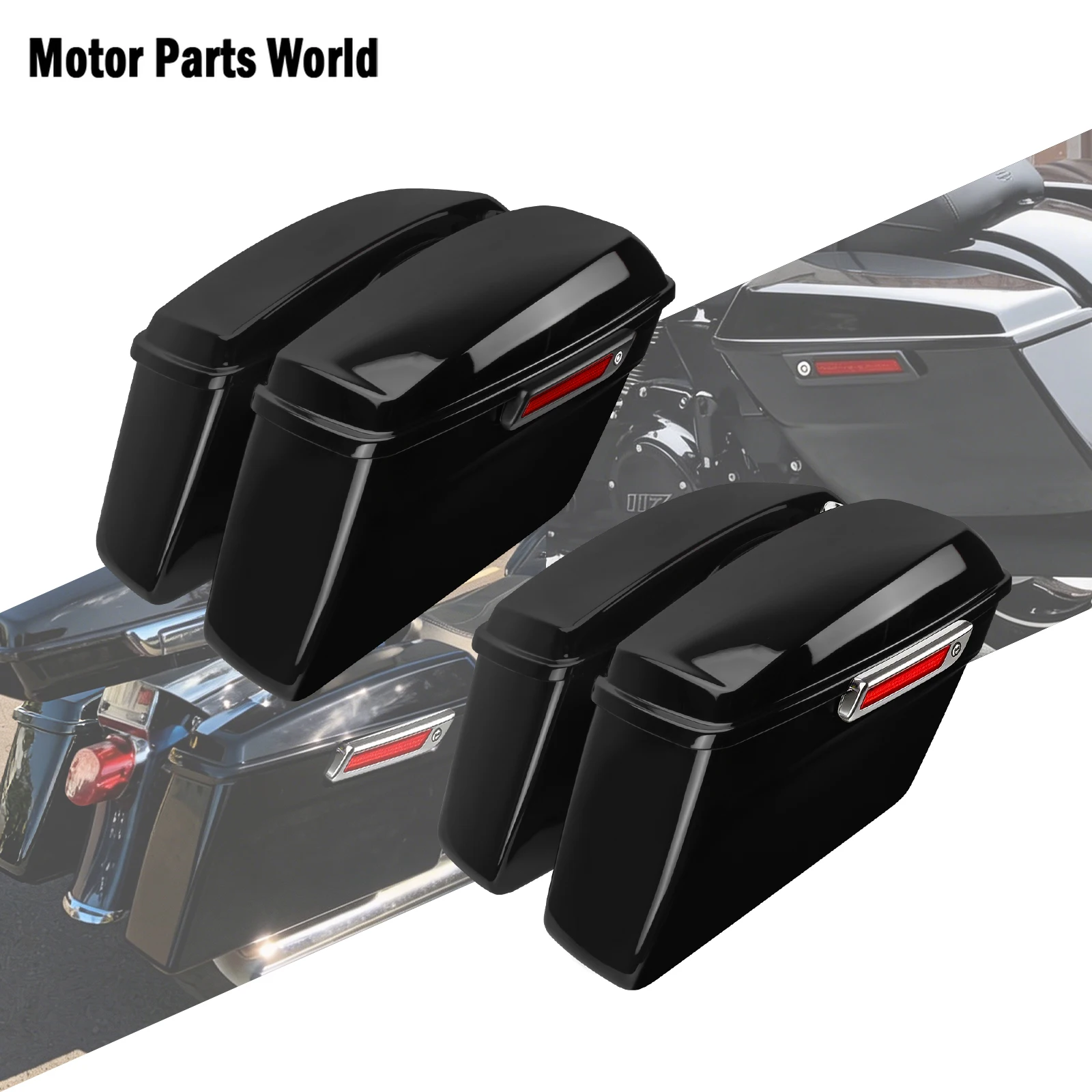 

Motorcycle Hard Saddlebags Trunk Luggage Saddle Bag For Harley Touring Road King FLHR 2014-2024 Road Electra Glide FLH FLTRX