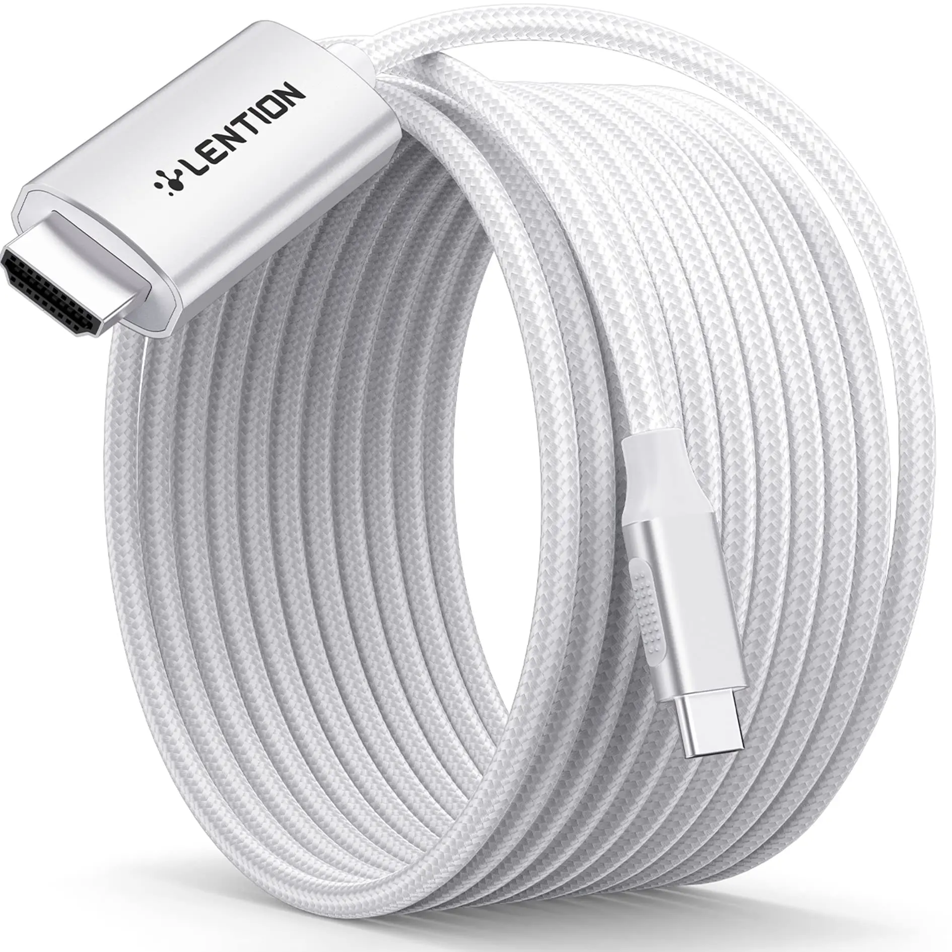 

Lention 3M USB C to HDMI 2.0 Cable Cord 4K@60Hz,Thunderbolt 3/4 to HDMI Cable USB-C Compatible 2023-2016 MacBook Pro iPad Galaxy