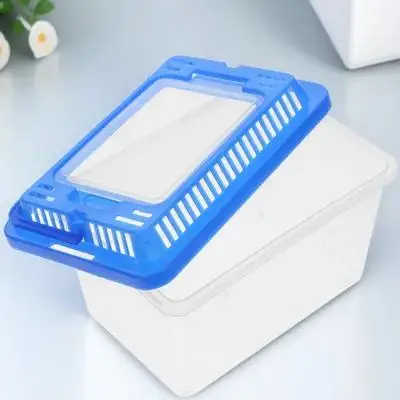 

Portable Fish Tank with Lid Clear Plastic Big Turtle Aquarium Creative Mini Goldfish Reptile Platform