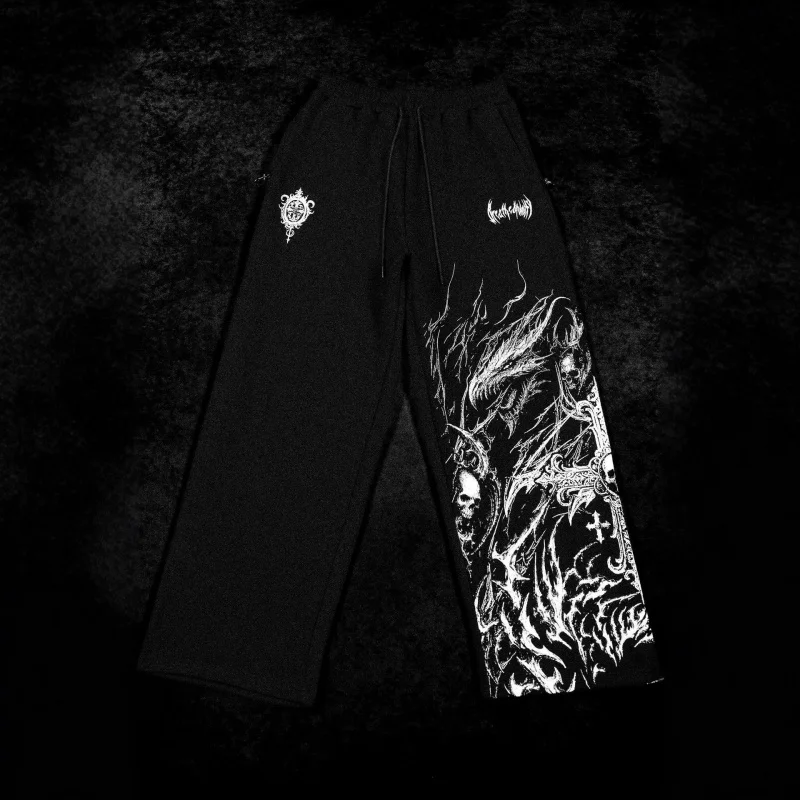 

Мужские спортивные брюки с принтом для спортзала, модные спортивные брюки в американском стиле, повседневные прямые брюки с принтом для бега и фитнеса