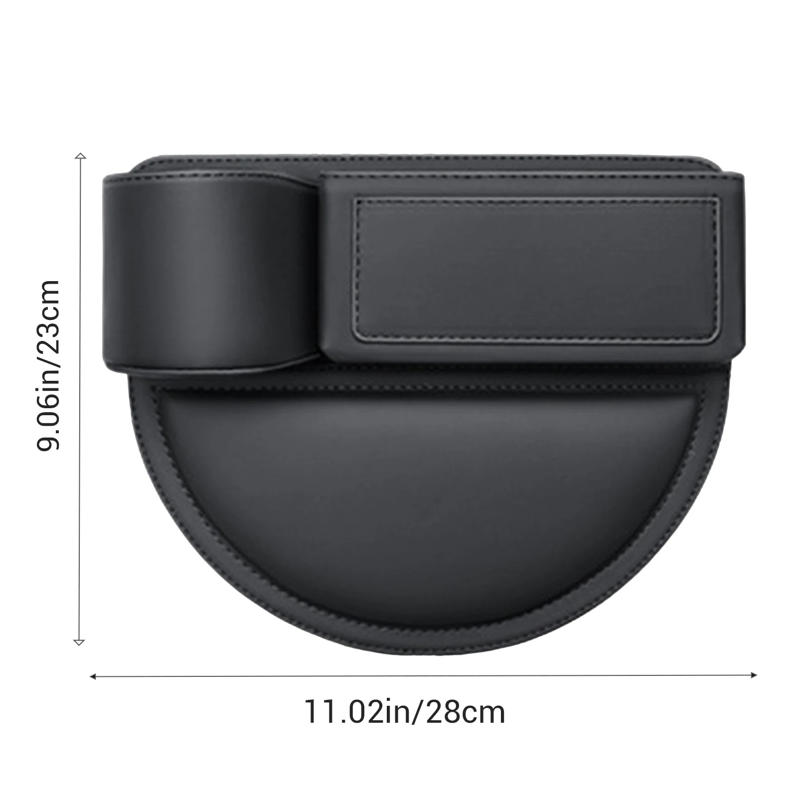 Car Leather Cup Holder Gap Bag Waterproof and Anti-Scratch Bag for Phones Glasses Keys Cards