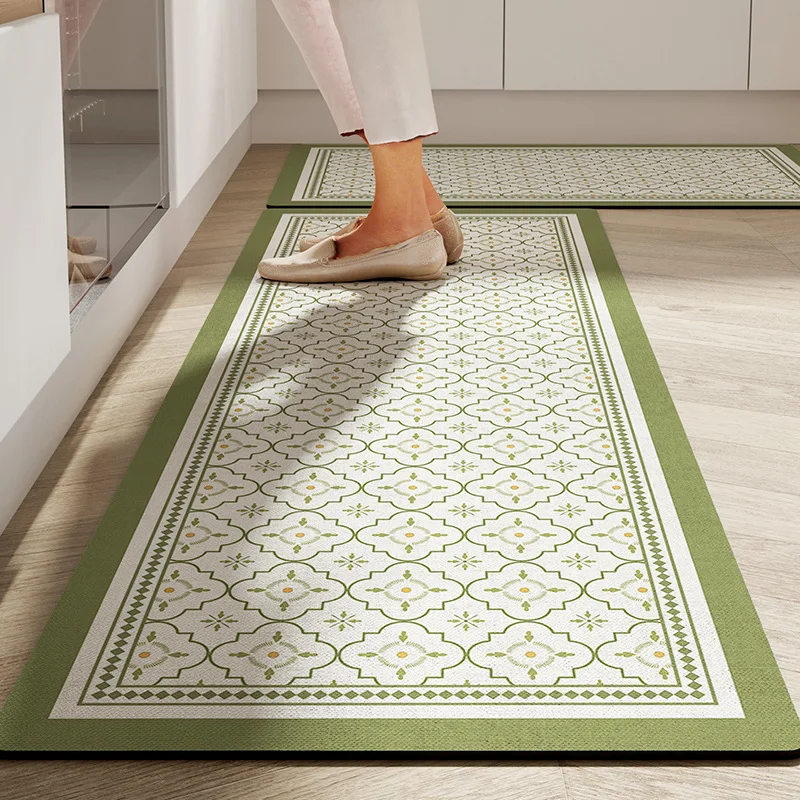 Super Anti-slip Kitchen Floor Mat Diatom Mud Anti-fall Pad Bath Pad Carpet Kitchen Mats Wipeable Wash Long Strip Carpet