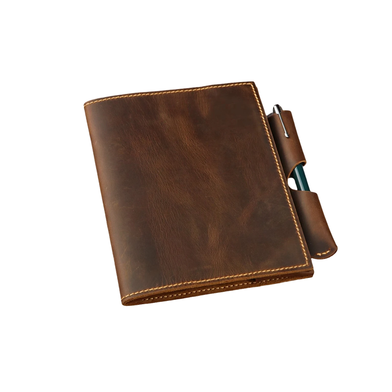 Genuine Leather Cover Case for Supernote A5X A6X 2 Simple Retro Note Folding Case with Pen Holder