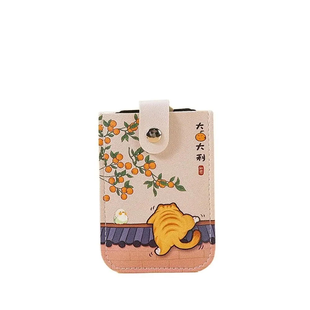 

Laminated Concealed Mini Card Wallet Pull-out Type 6 Card Pockets Business Card Case PU Leather RFID Blocking ID Card Holder