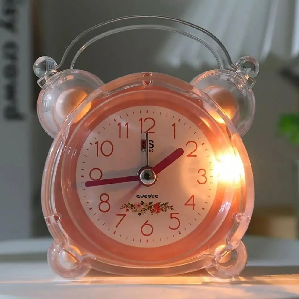 New Cute Luminous Alarm Clock Creative Silent Snooze Wake Up Clocks Metal Girls Time Clocks