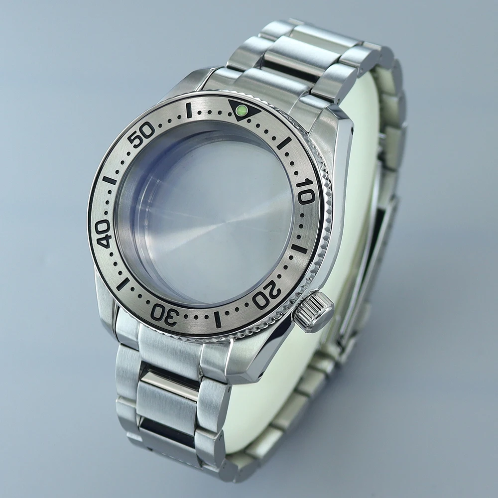 

42mm Waterproof Watch Case Bracelet With Sapphire Crystal For Seiko NH35 NH34 NH36 NH38 Movement 28.5mm Dial 3.8 o'clock Crown
