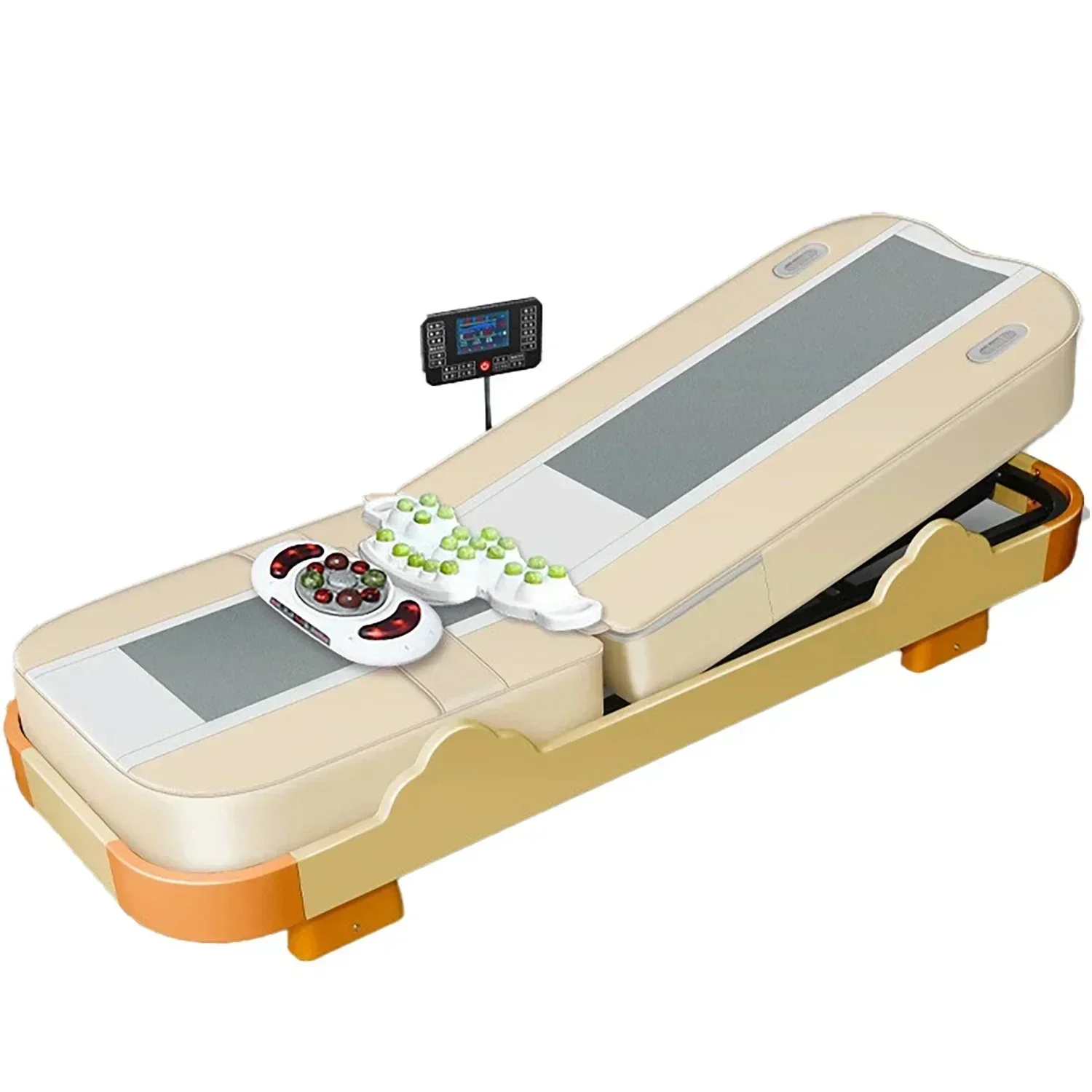 4D Electric Jade Massage Physiotherapy Bed With Leg Airbag Pressing Lumbar Body Intelligent Chiropractic Relax Massage Bed