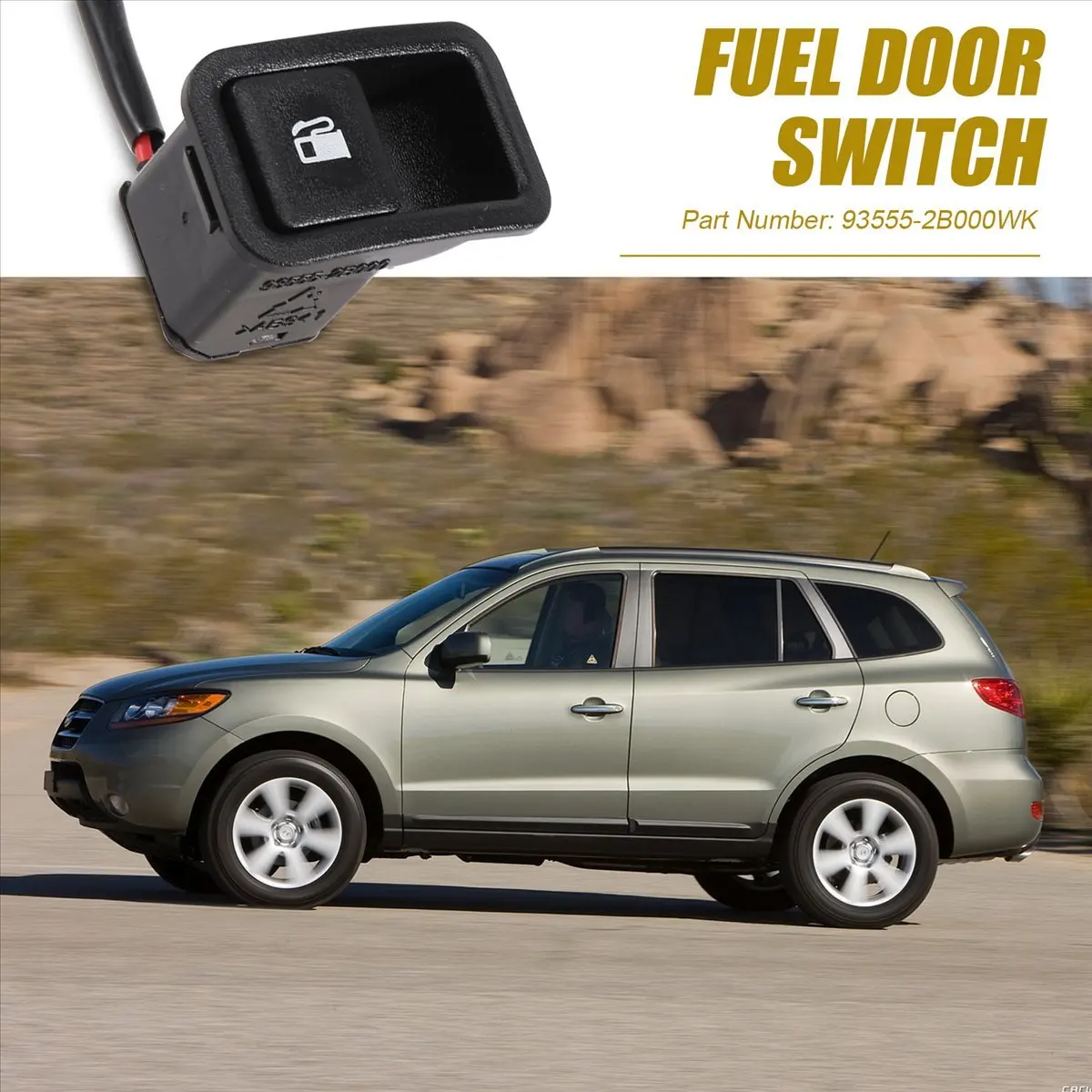 #47G (Black)Fuel Gas Door Release Switch for Hyundai Santa Fe 2007-2009,Automotive Parts & Accessories
