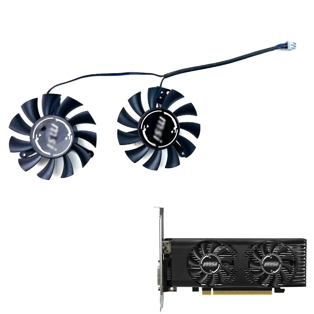 Nuevo ventilador de refrigeración 50MM 2PIN HA5510H12F-Z 2pin 0.30A GTX1650 4GB LP OC GPU ventilador para tarjeta gráfica MSI GeForce GTX 1650 4GB LP OC