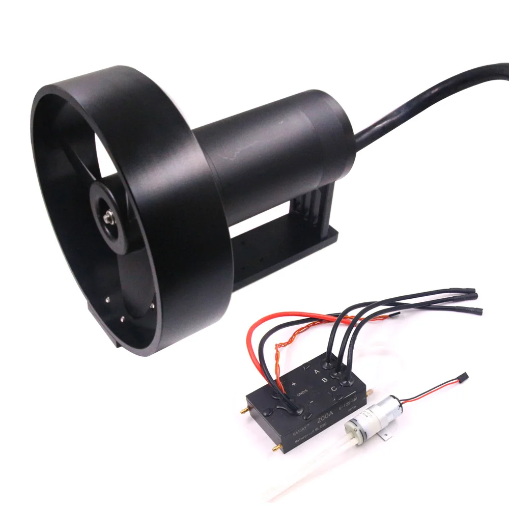 KYI-100T 48V 50.2V 100kg Thrust Underwater Thruster Brushless Motor with 200A ESC for Electric Skateboard RC boat ROV Hydrofoil